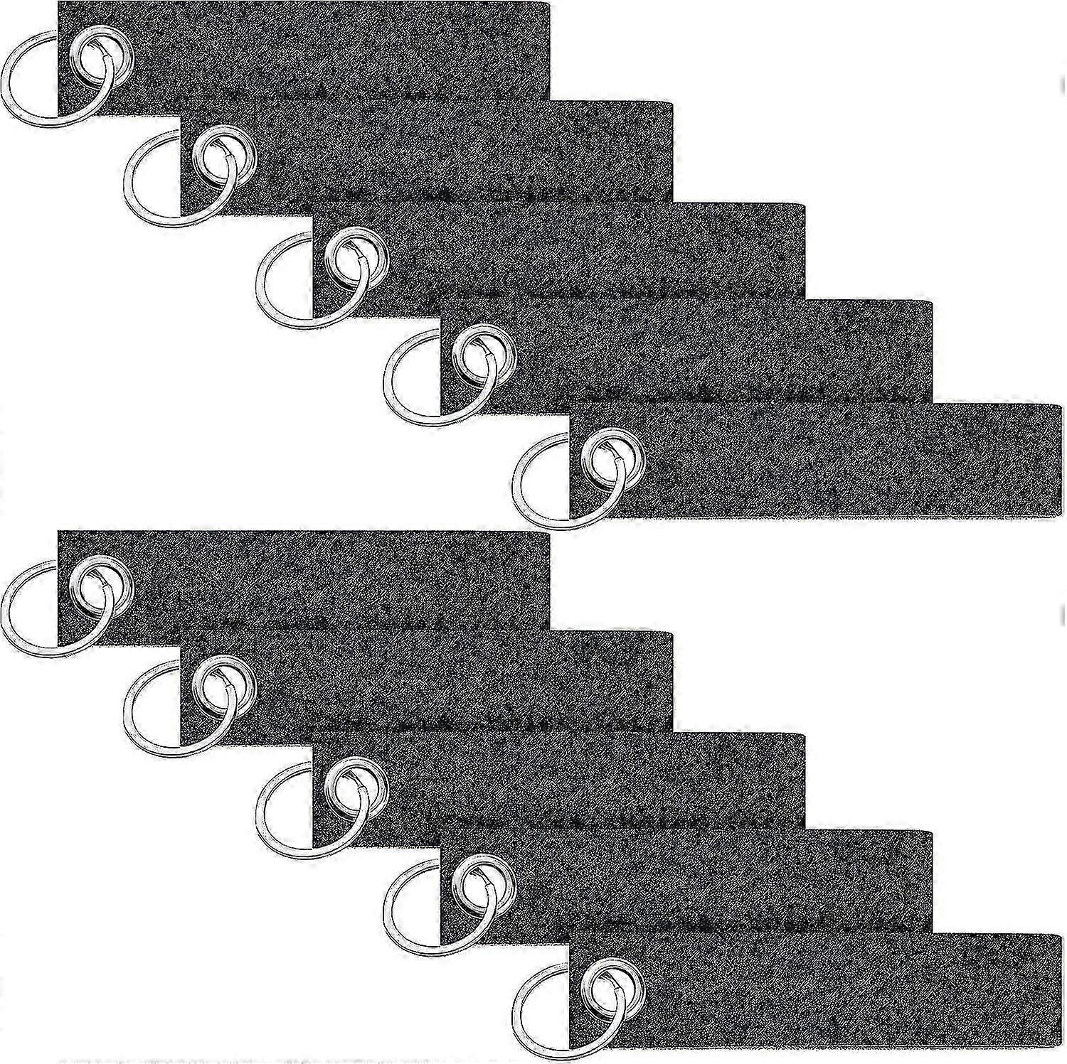 DIYデコレーションクラフトキーホルダー用のステンレス鋼リング付き20個のフェルトキーリング、自分でキーリングを空白にするための13x3 cm