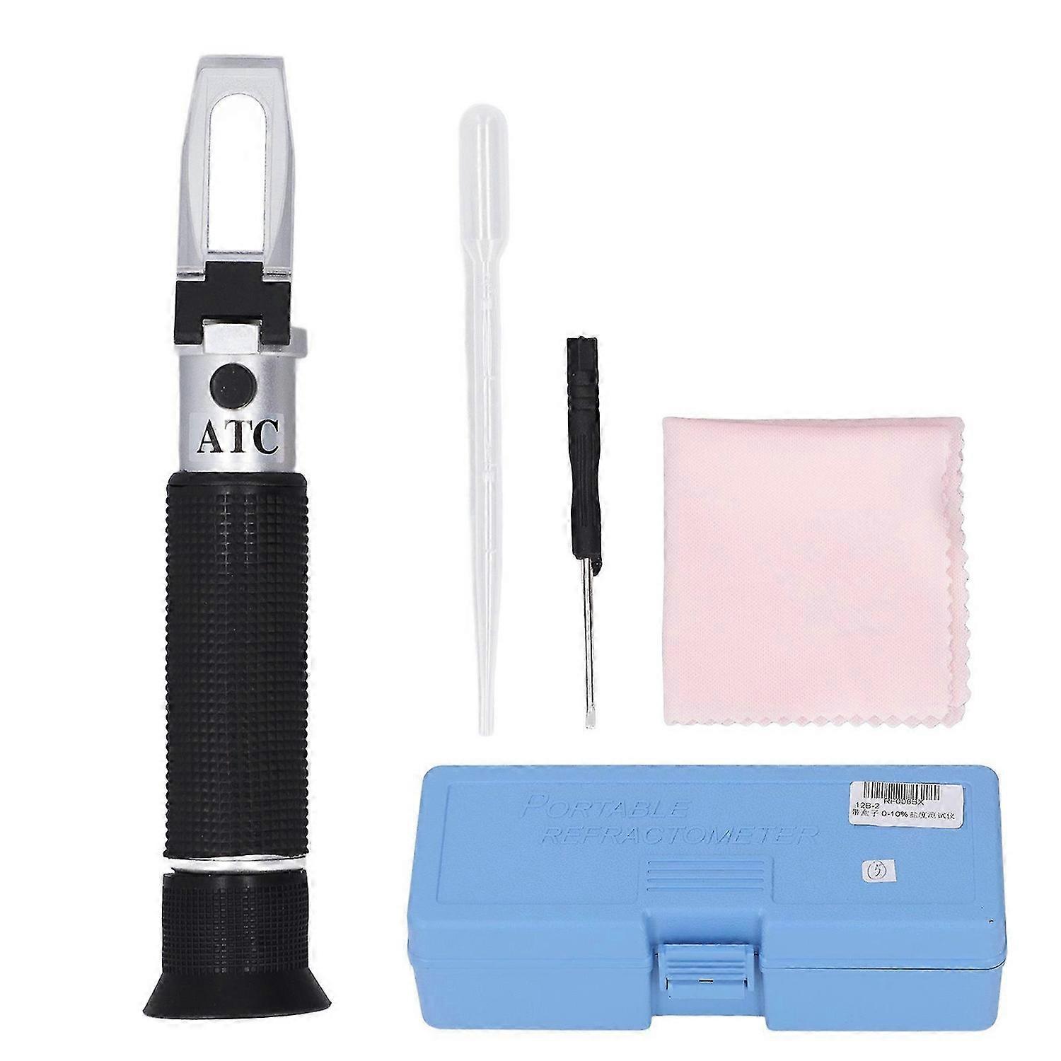 Salinity Refractometer Double Scale 0100 PPT 1.0001.070 Portable ATC Salinity Meter for Aquarium