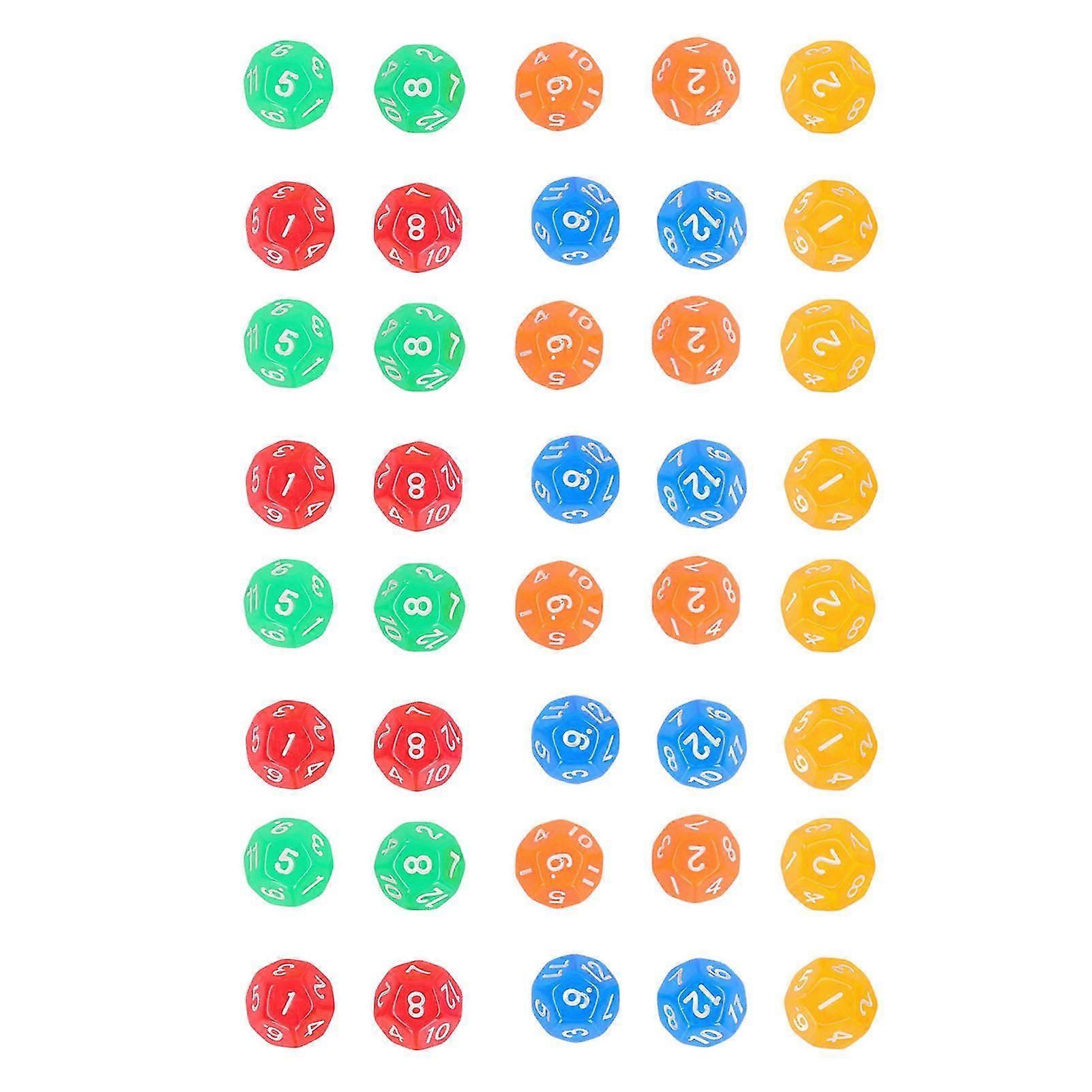 12-Sided Bingo Balls Set - Bright Learning Aid for British Numeracy Lessons