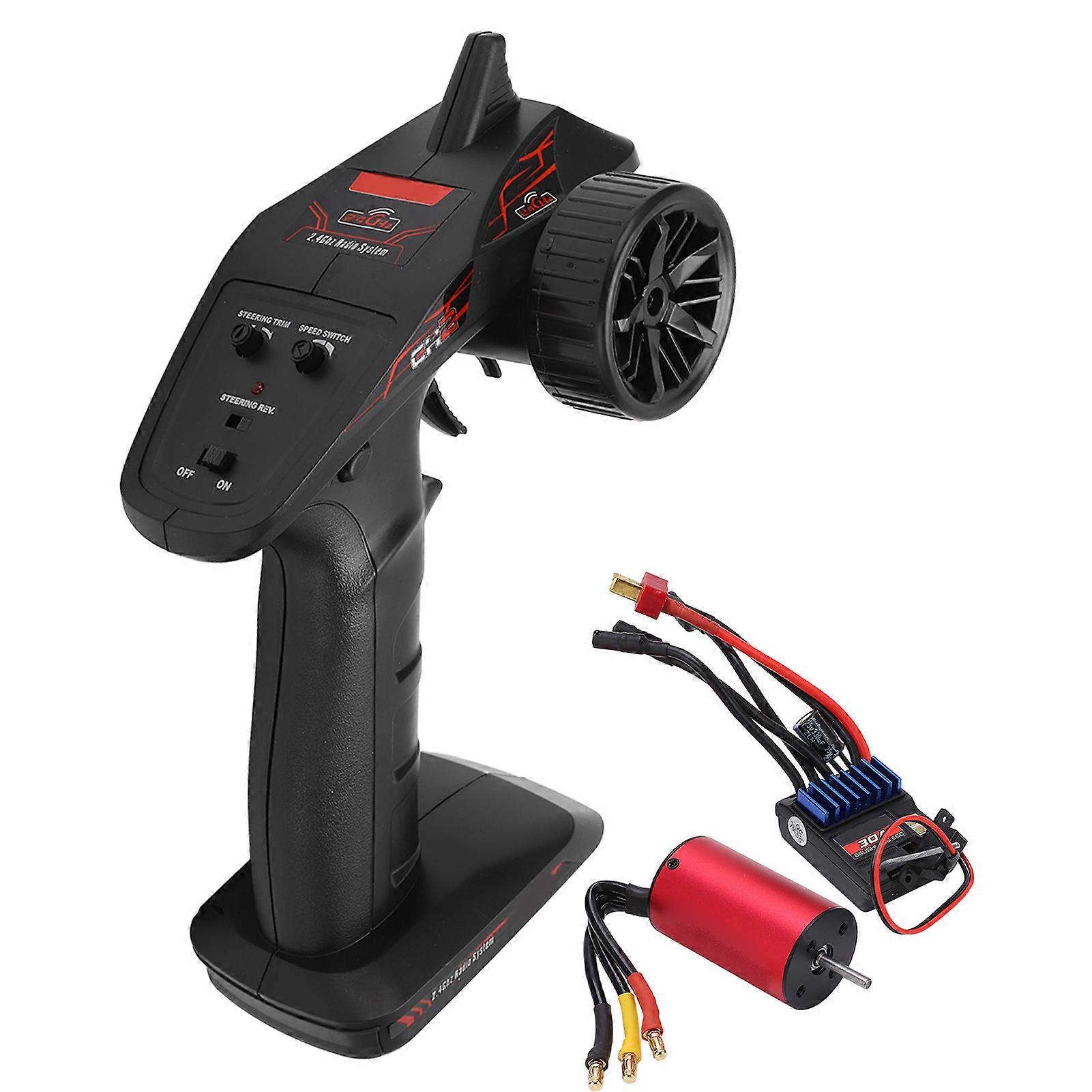 CH2 Remote Controller 2845 Brushless Motor 3100KV 2 in 1 30A ESC Set for 1/14 1/16 Brushless Cars