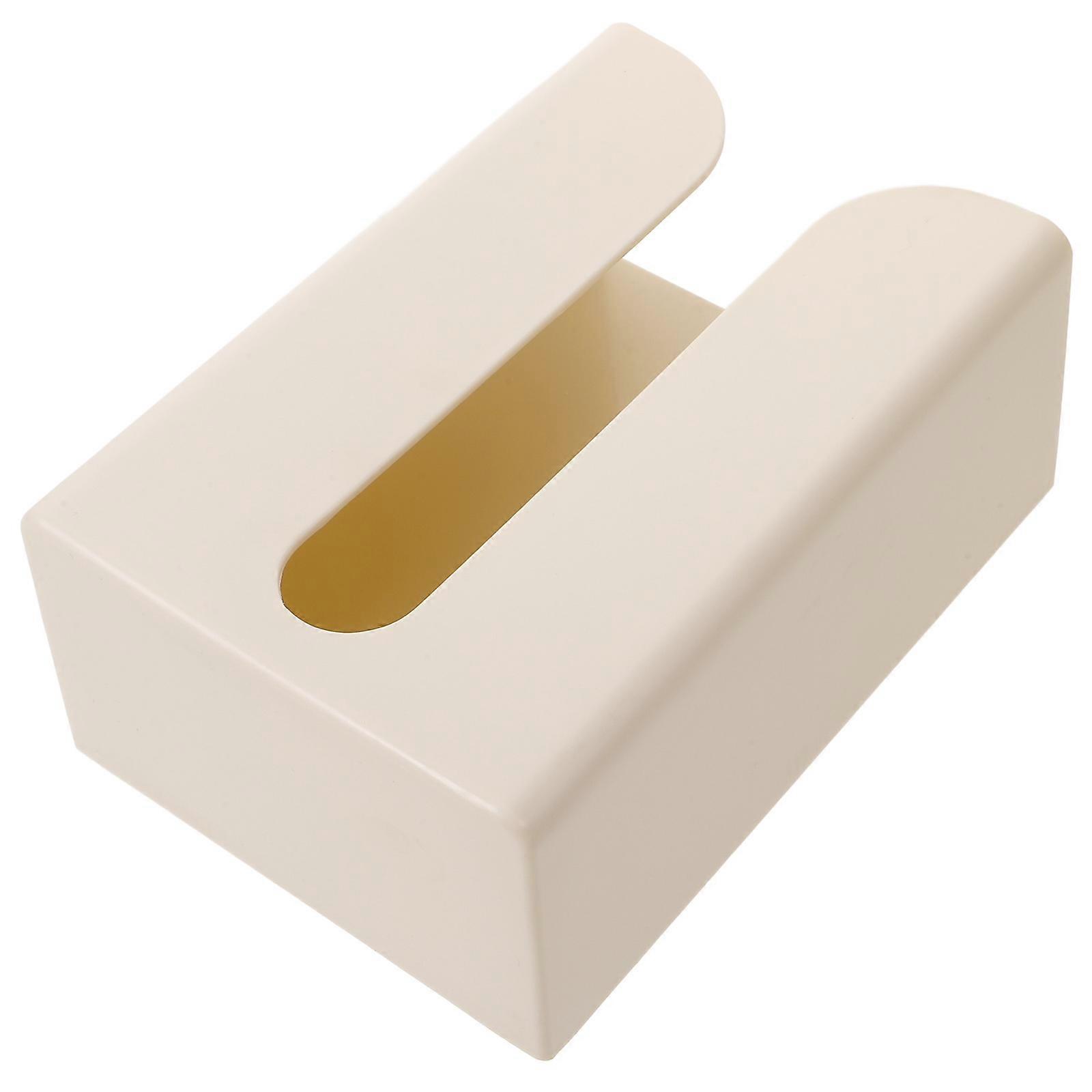 Wall Mounted Tissue Box Holder Adhesive Wipe Dispenser for Tissues Face Towels Elegant Bathroom Decor Space Saving Organizer Hooks
