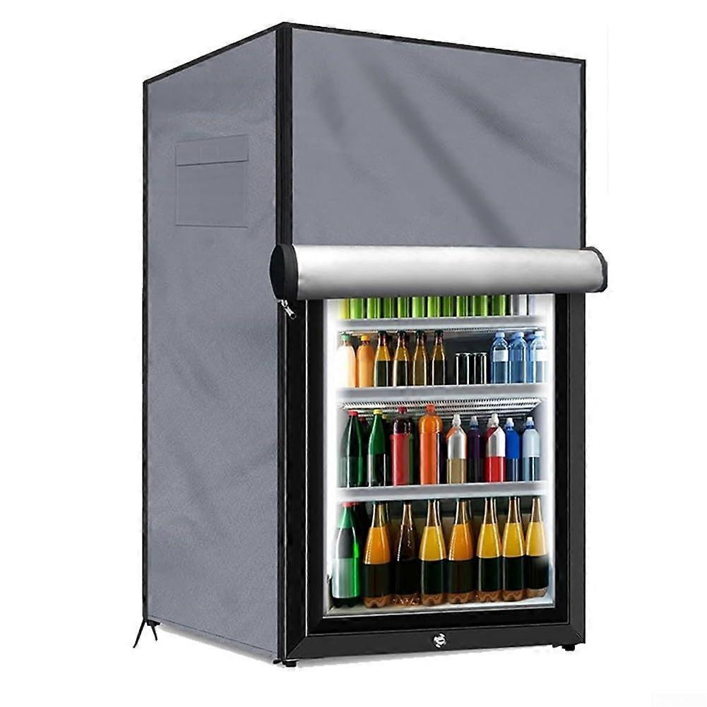 The dustproof technology embedded in compact refrigerator covers enhances overall performance while maintaining outdoor aesthetics (gray L).