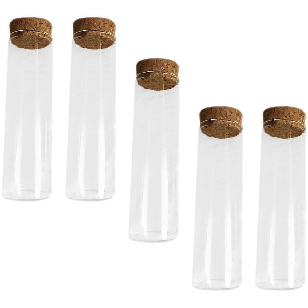 Little Bottles Mini Wishing Bottles Storage Transparent 10x3cm 5Pcs