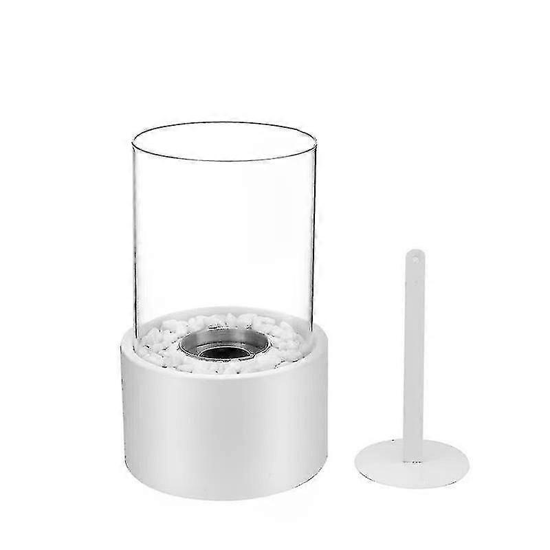 Bio Ethanol Table Fireplace, Table Fireplace With Combustion Chamber, Longer Combustion, Portable Table For Outdoor And Indoor, Balcony, Terrace