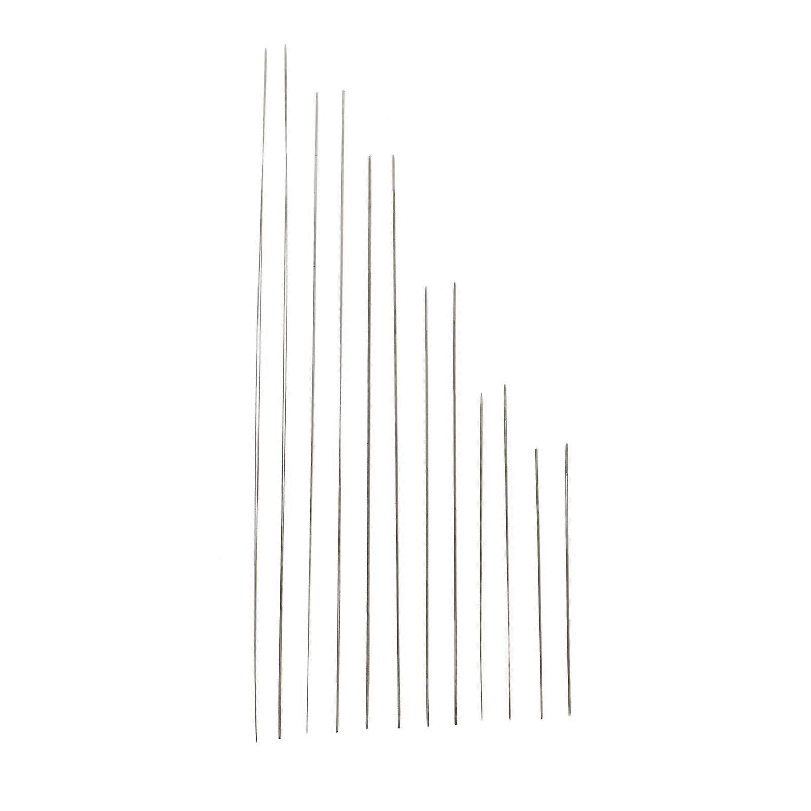 12 Pcs Beading Needles Thread Sewing Big Eye Bead Needles