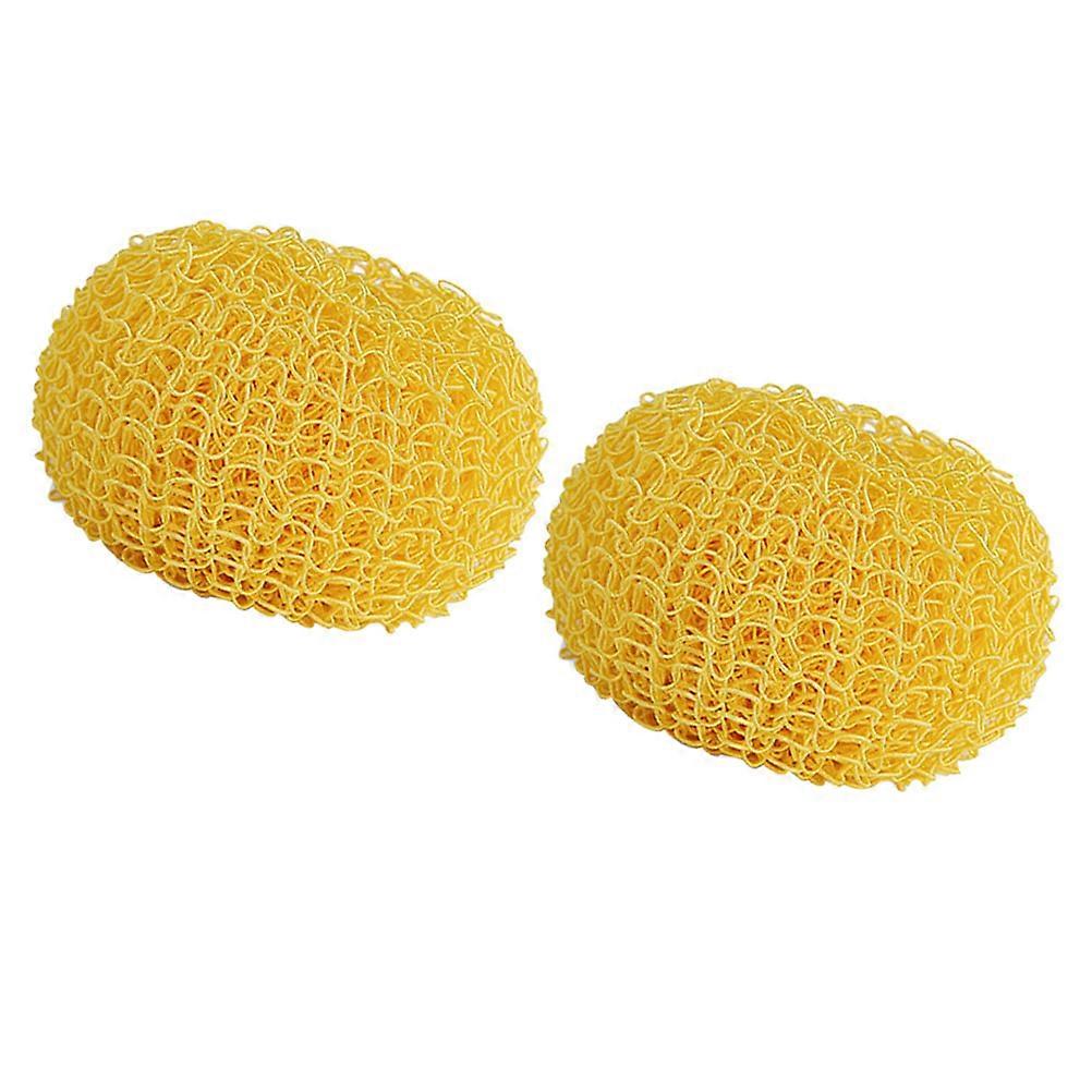 Multipurpose Scrub Sponges Round Shape Flexible Fiber Design Kitchenware 2Pcs