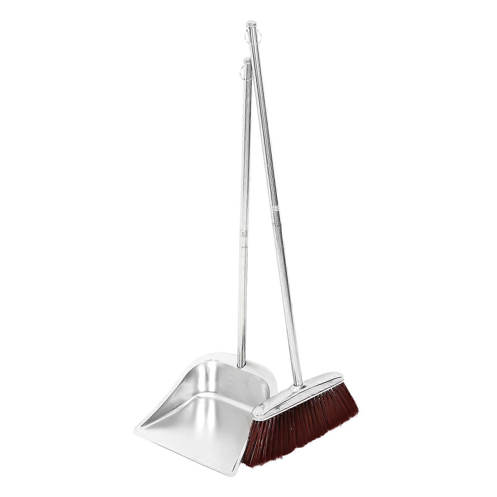 Long Handle Indoor Broom and Dustpan Set – Sturdy Cleaning Tools for Home and Dorm Use – Efficient Sweeping and Garbage Collection