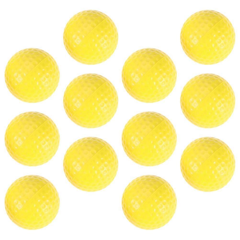 12pcs Lightweight Yellow Foam Golf Training Balls for Swing Practice   Fun & Professional Use