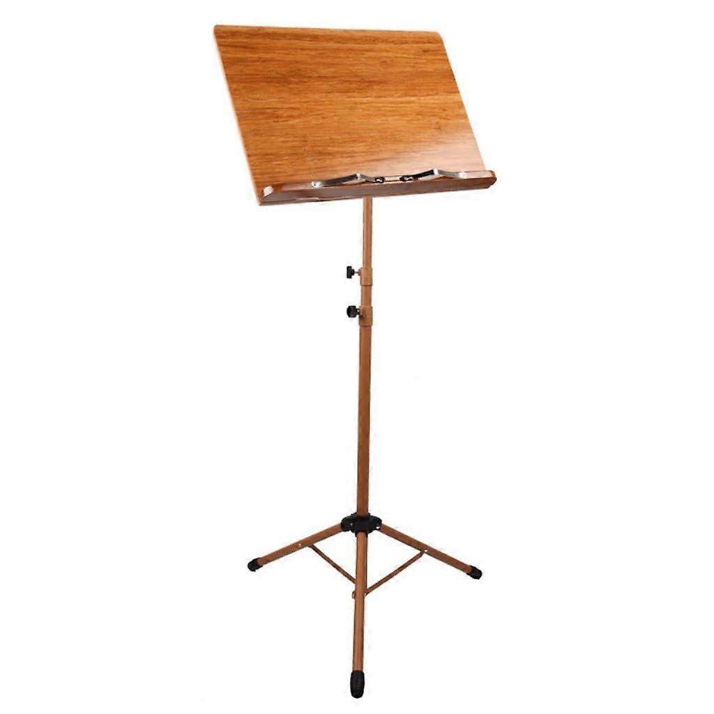 Music Stand, Portable Raised Music Stand for Violin, Solid Wood and Bamboo, Adjustable Height Professional Music Stand