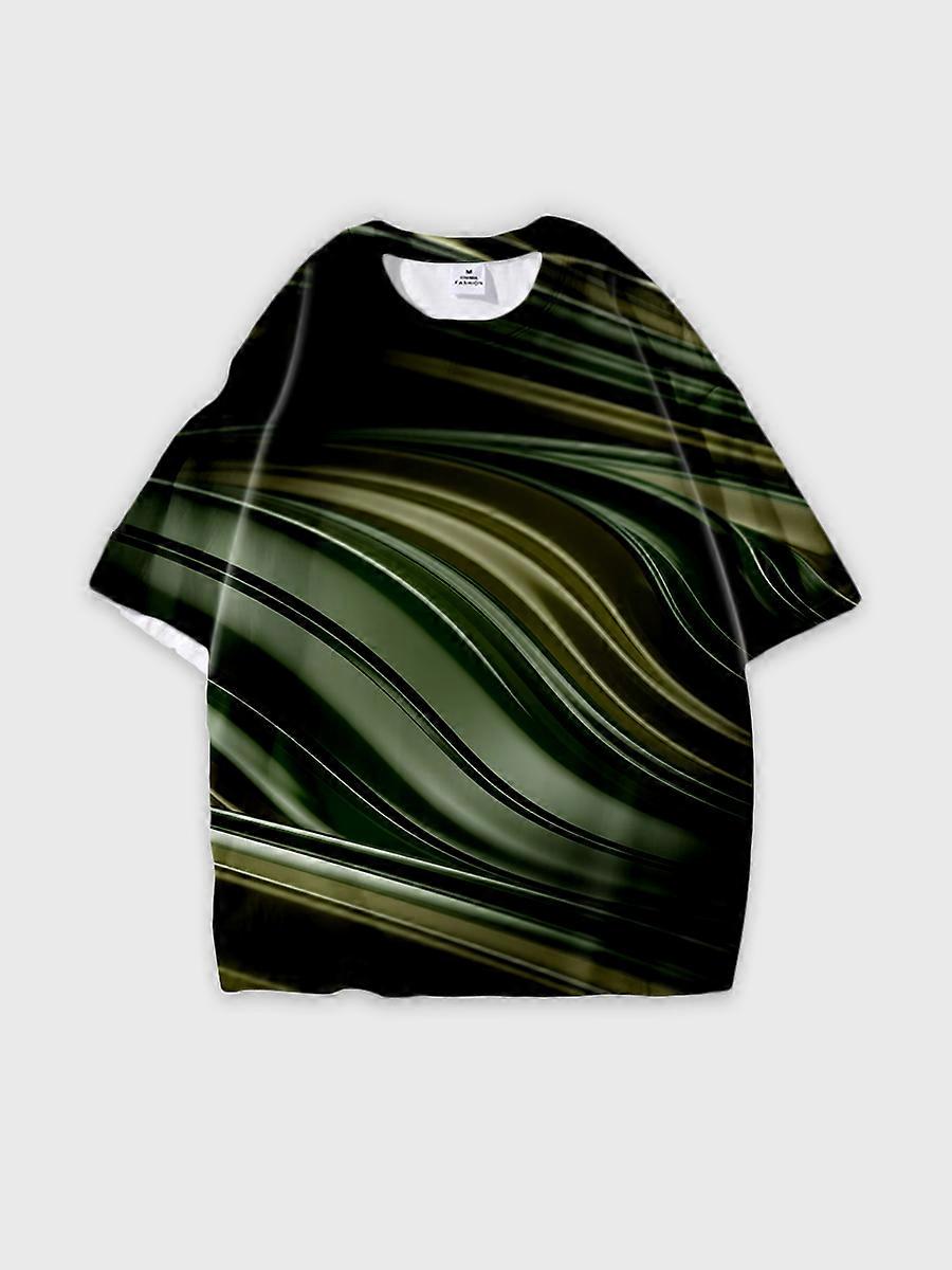 T-shirt round neck Pattern loose short sleeve JW1090