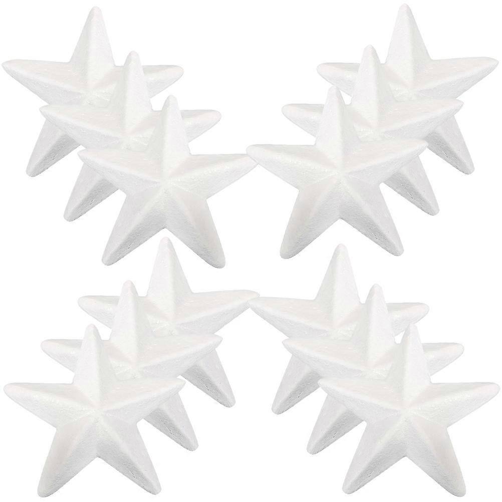 12pcs Pentagram Pendant Indoor Christmas Tree Ornaments – DIY Foam Star Shaped Decor Crafts for Xmas