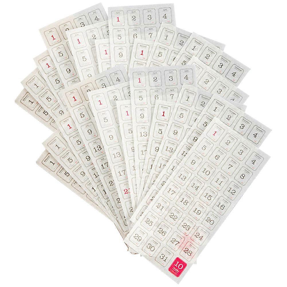24 Sheet Date Stickers for Planners Self Adhesive Planner Tabs for Office, Scrapbooking & Custom Planning Versatile Household Planner Stickers