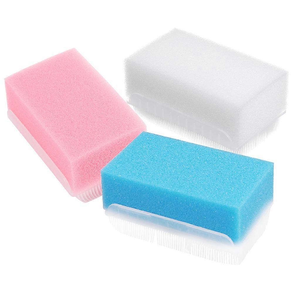 3pcs Sensory Brush Set Gentle Bathing Scrubber for Cradle Cap Care & Sensory Development, Portable Design