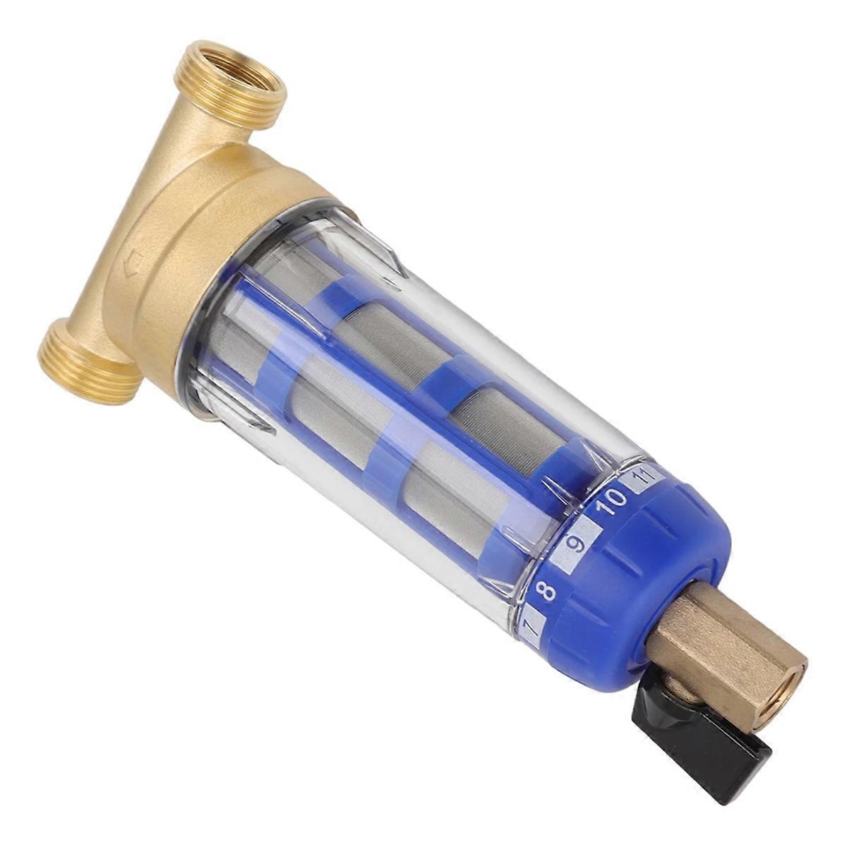 Water Prefilter Down Sediment Whole House Down Sediment Water Filter Refined Copper Head 40um