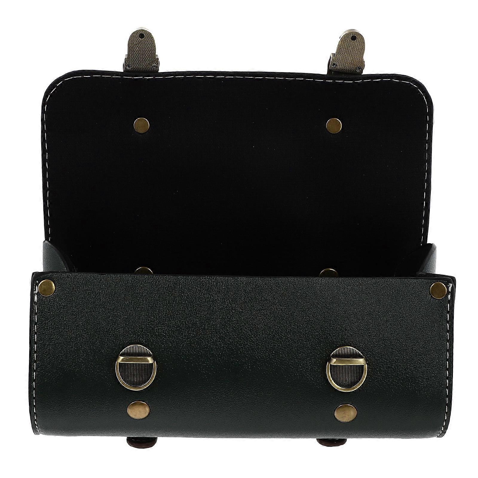 Retro Style Bike Headstock Bag Motorcycle Handlebar Bag Tail Travel Storage 8.25X3.93X2.75in 1Pack