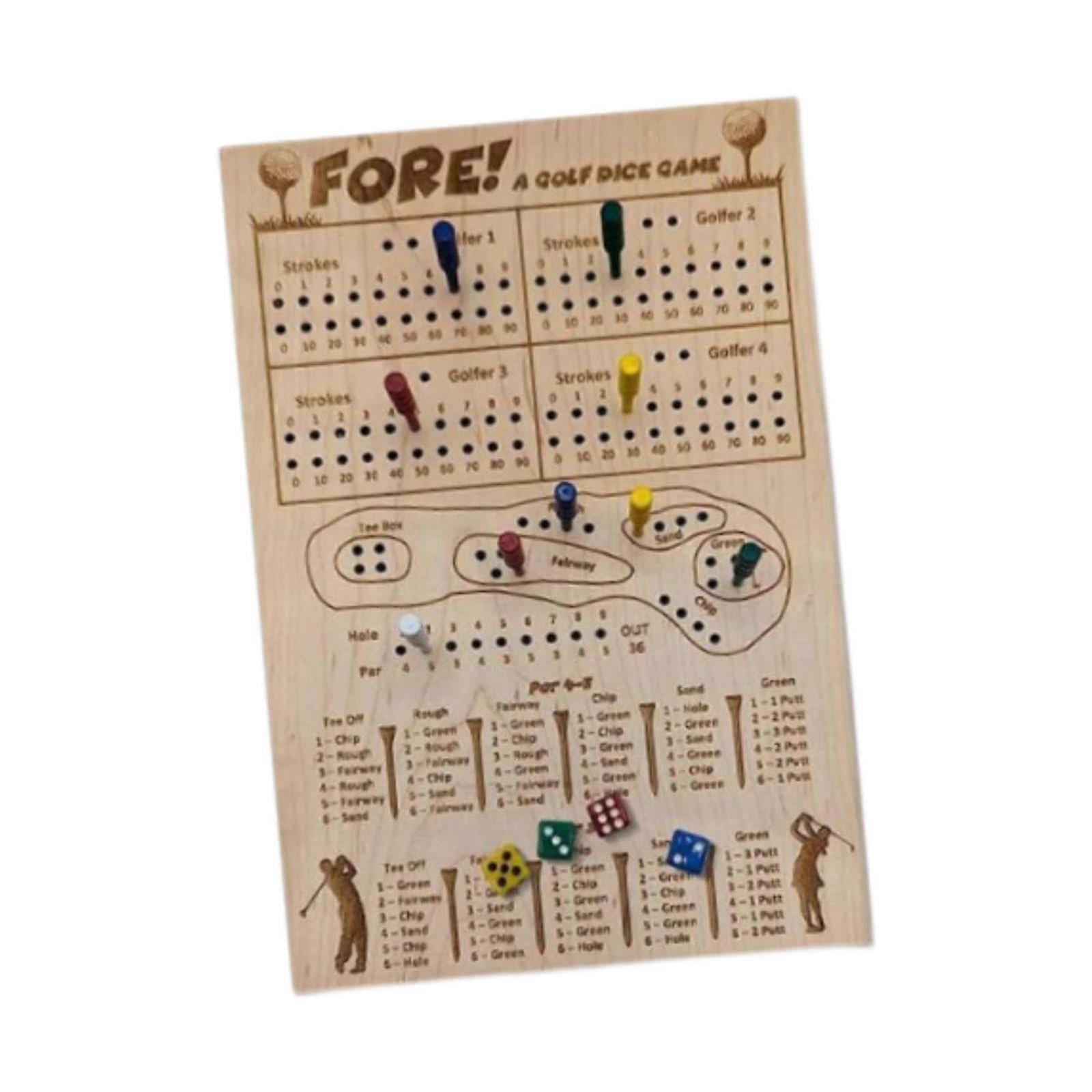 Golf Cube Board Game for Family Fun, Travel-Friendly Golf Dice, Interactive Family Game for All Ages