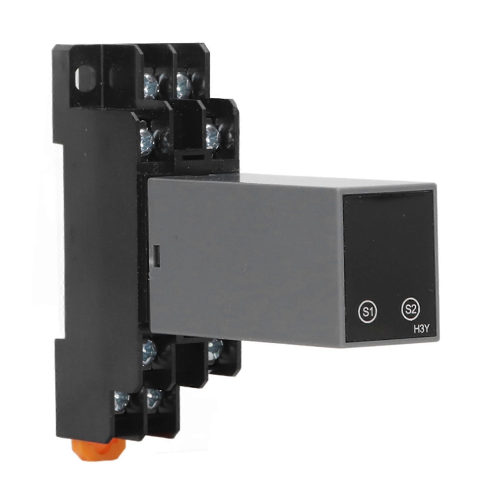 Delay Timer Relay 2 Way LCD Digital Display Electrical Multifunctional with Base AC36V