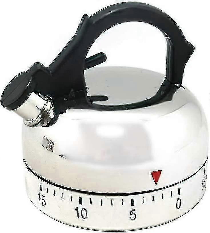 Kitchen Timer 60 Min Mechanical Countdown Clock, Kettle Shaped (1pc)