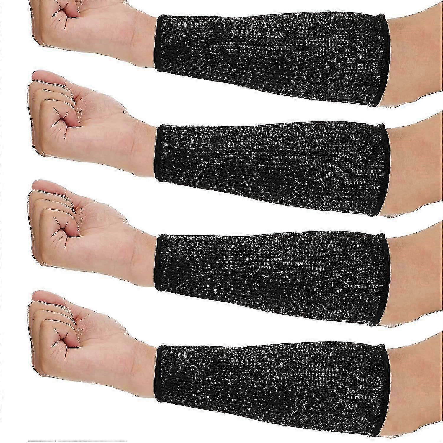 Pairs Arm Protectors for Thin Skin and Bruises Cut and Burn Resistant Arm Sleeve Protectors Forearm Protective Sleeves (Black, 20 cm)
