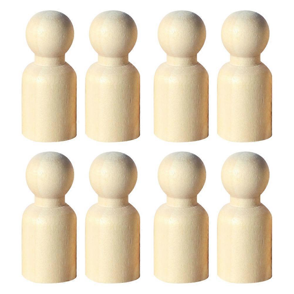 Unfinished Wooden Peg Dolls 10pcs Set for DIY Crafts, Painting, and Creative Play Miniature Figures for Home Decor and Art Projects