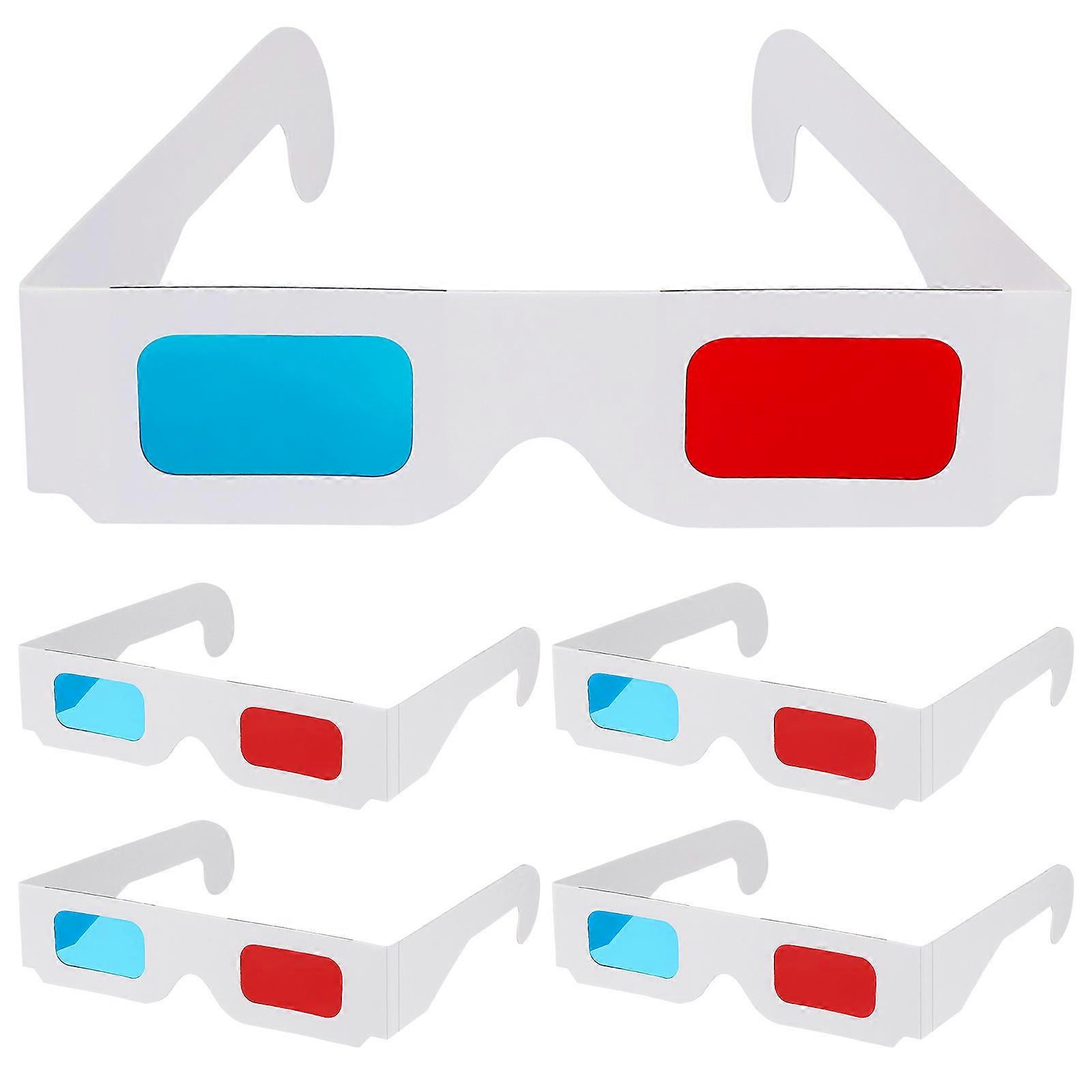 Cardboard Design 3D Glasses Anaglyph Viewing For 3D Gaming Blue 100Pack