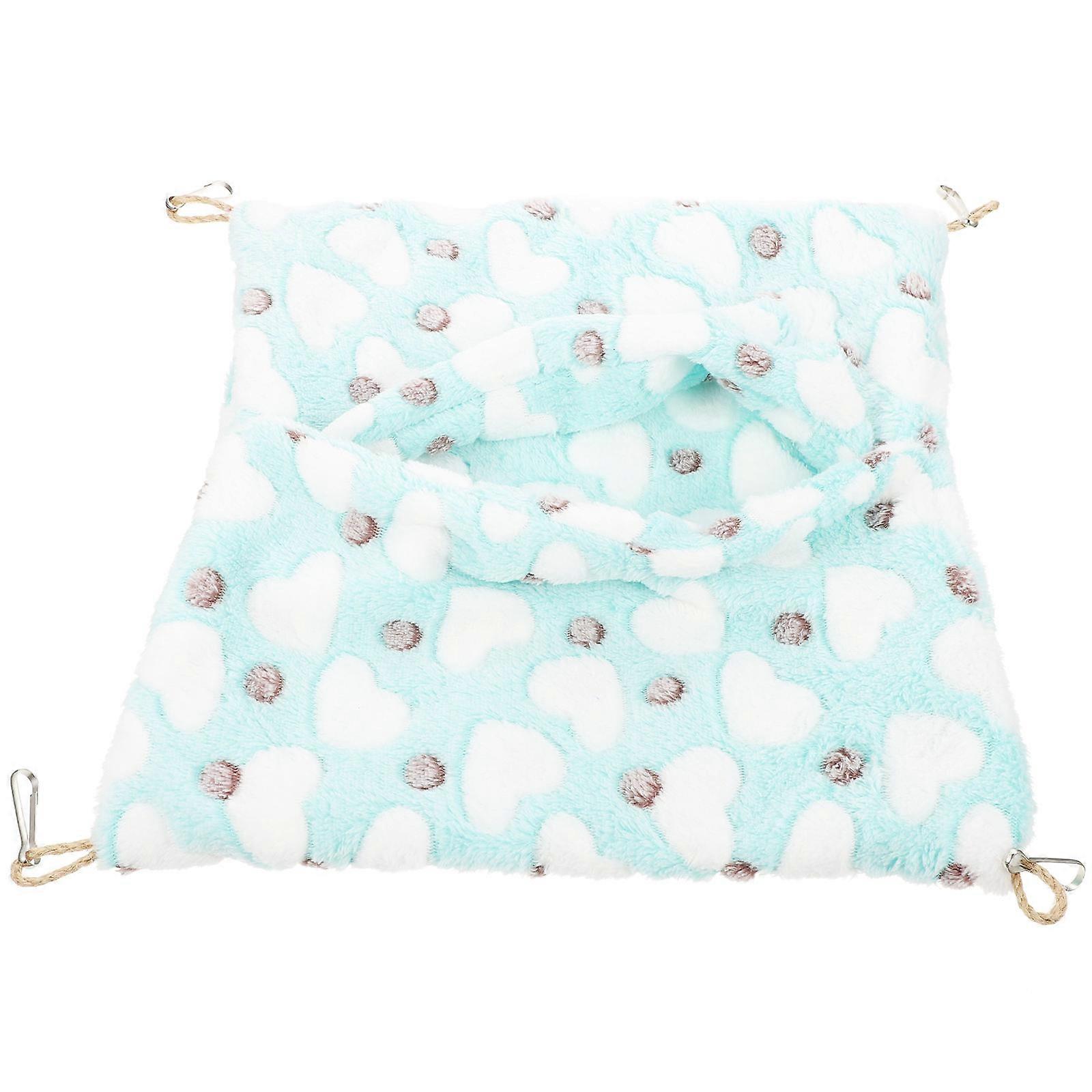 Comfortable Plush Hanging Hamster Bed for Small Pets Green Doublelayer Sleeping Bed