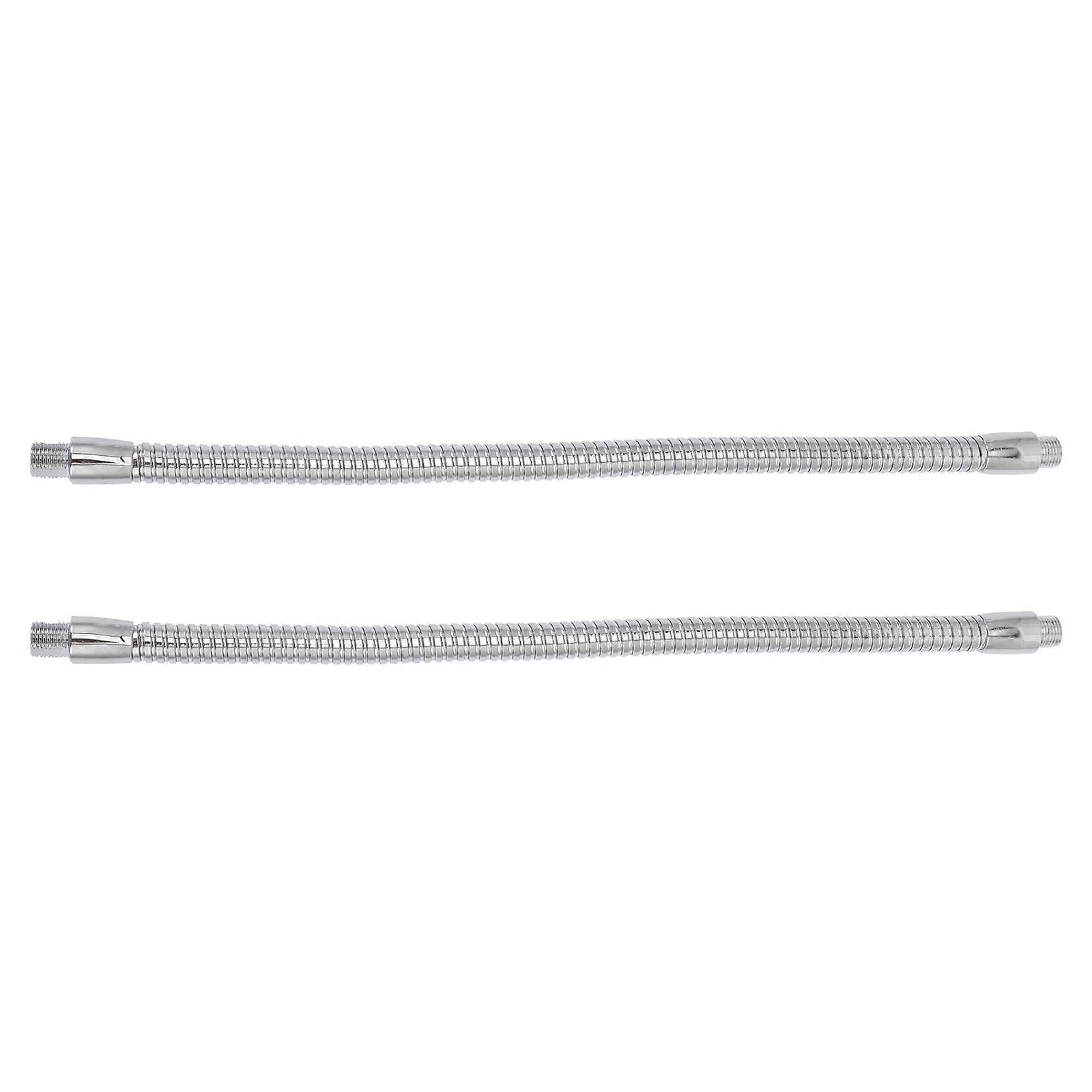 Gooseneck Arm Mount Replacement Flexible Light Pole For Diy Projects 300mm Long Silver 2Pcs