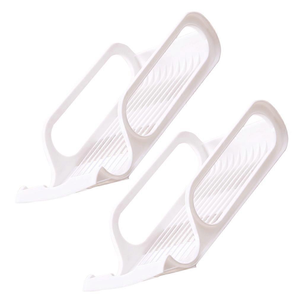 Fridge Organizer Rack Beverage Storage Rack Stackable Refrigerator Organization White 28.5x14.3x7.5cm 2Pcs