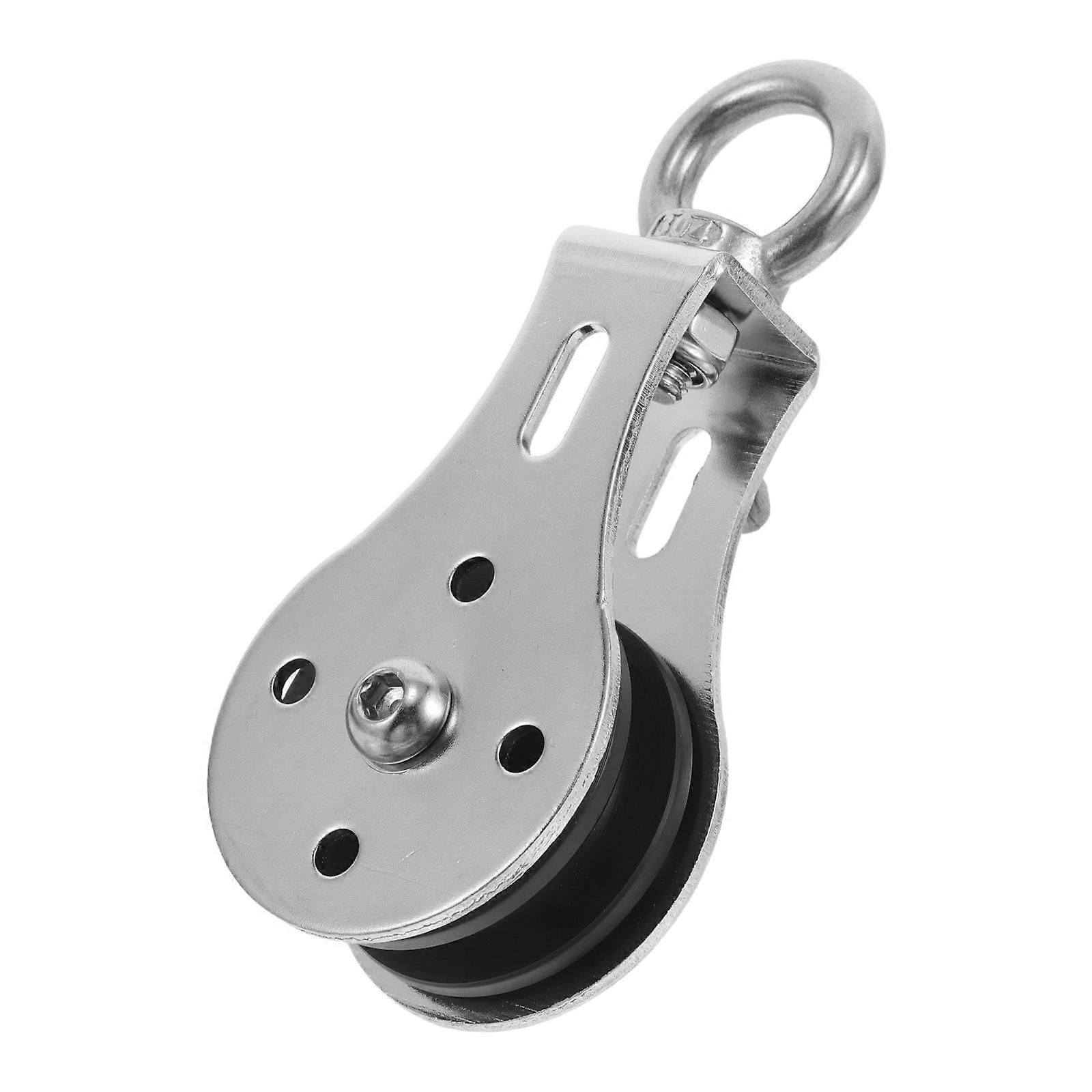 Silent Lifting Pulley Wheel For Gym Equipment Heavy Duty Pulley Attachment Solid Pulling Cable Accessory For Gym And Workout Systems Silver 1Set