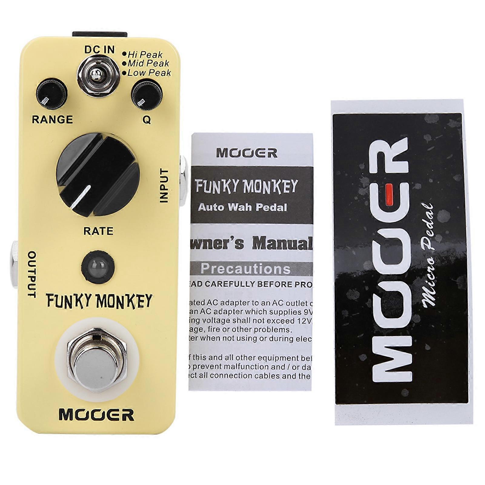 MOOER Funky Monkey Wah Effect Pedal with True Bypass Guitar Effector Accessory