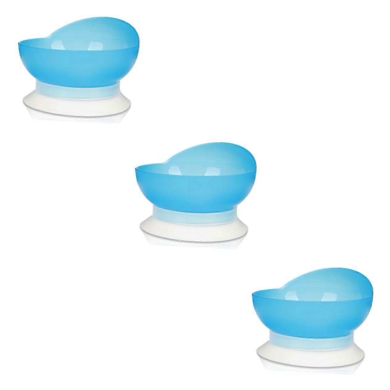 3piece Senior Dining Bowls with Suction Base, NonSlip AntiSpill Bowls for Seniors