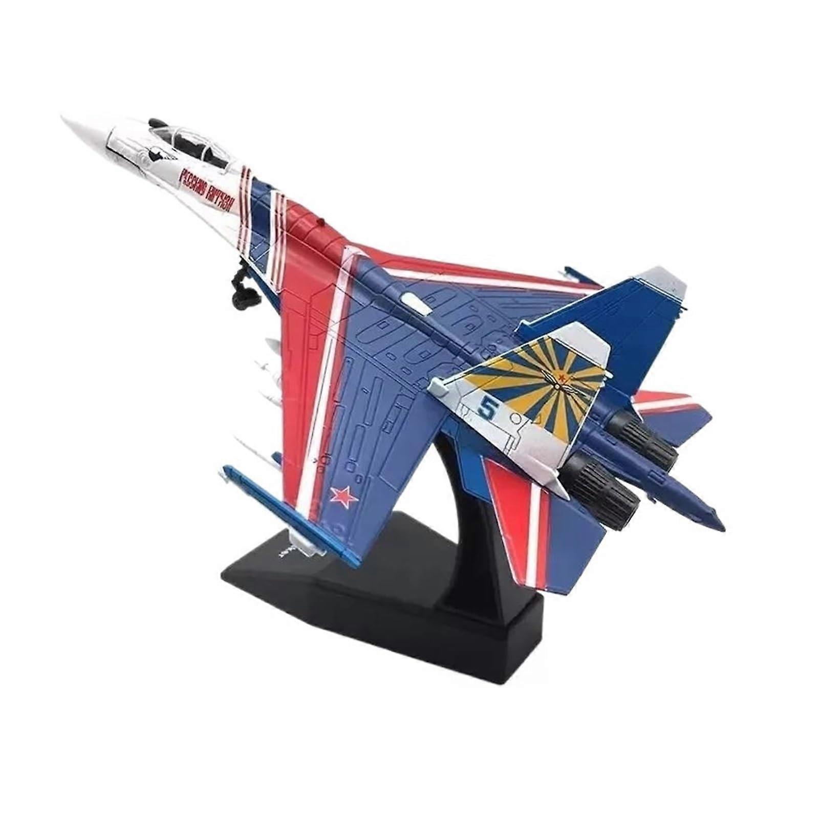 Russian SU35 Fighter Aircraft DieCast Metal Plane Model 1:100 Scale Collectible Hobby Display for Collection or Gift