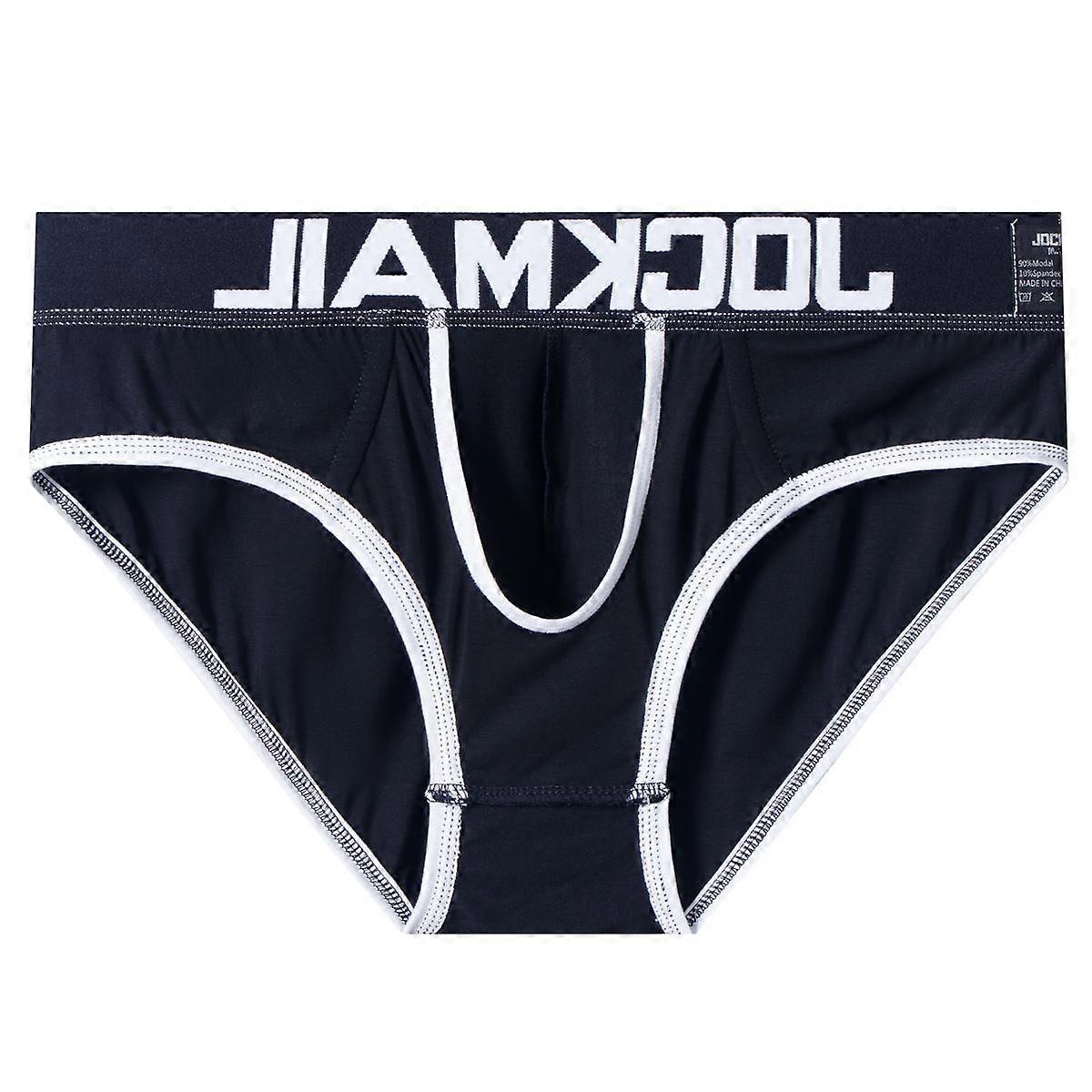 Briefs JOCKMAIL Microfibre Modal Material Wrinkle-resistant Soft Breathable Comfortable Low Waist Sports Large Scrotum Bag Men's Underwear