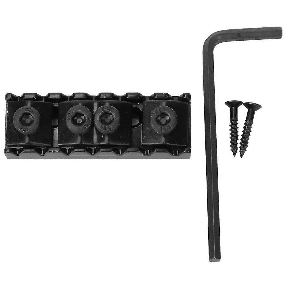 Electric Guitar Locking Nut for 7-String Double Rocking Musical Instrument Accessories Black Silver(Black )