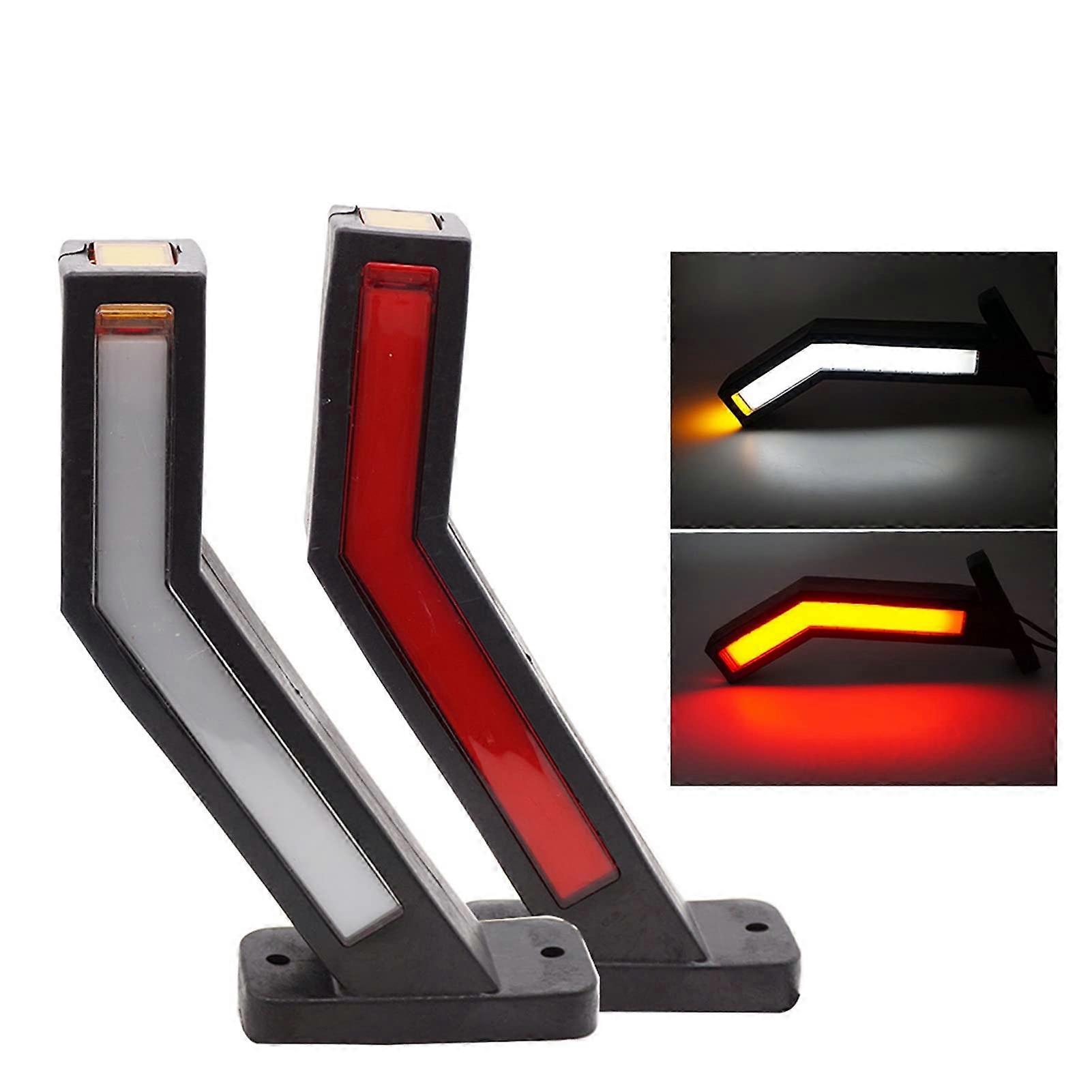 Trailer Lighting, 1 Pair of Waterproof Side Marker Lights for Trucks and Vans, 12V 24V Universal Neon Style Design