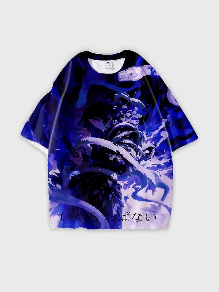 T-shirt round neck Character Pattern loose short sleeve P1905