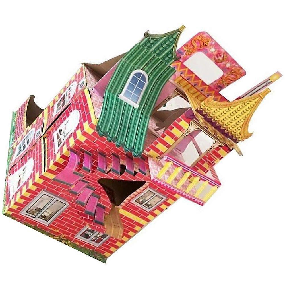 Ancestor Paper Villa For Hungry Ghost Festival Paper Material 31x24cm Offering 1Pack