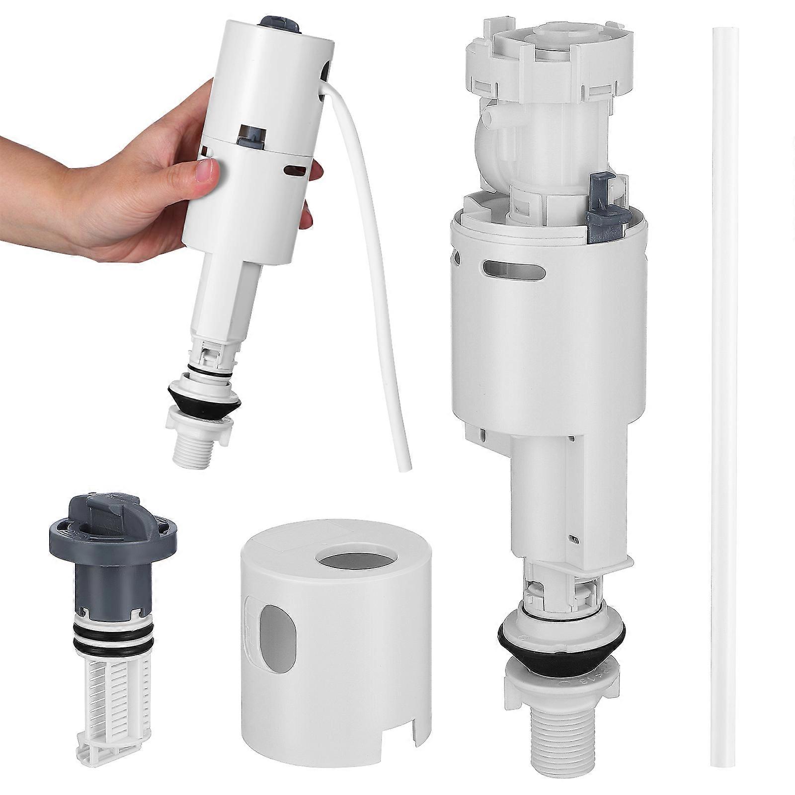 Toilet Inlet Valve with Removable Filter for Quiet and Efficient Toilet Tank Refill White ABS 1 Piece