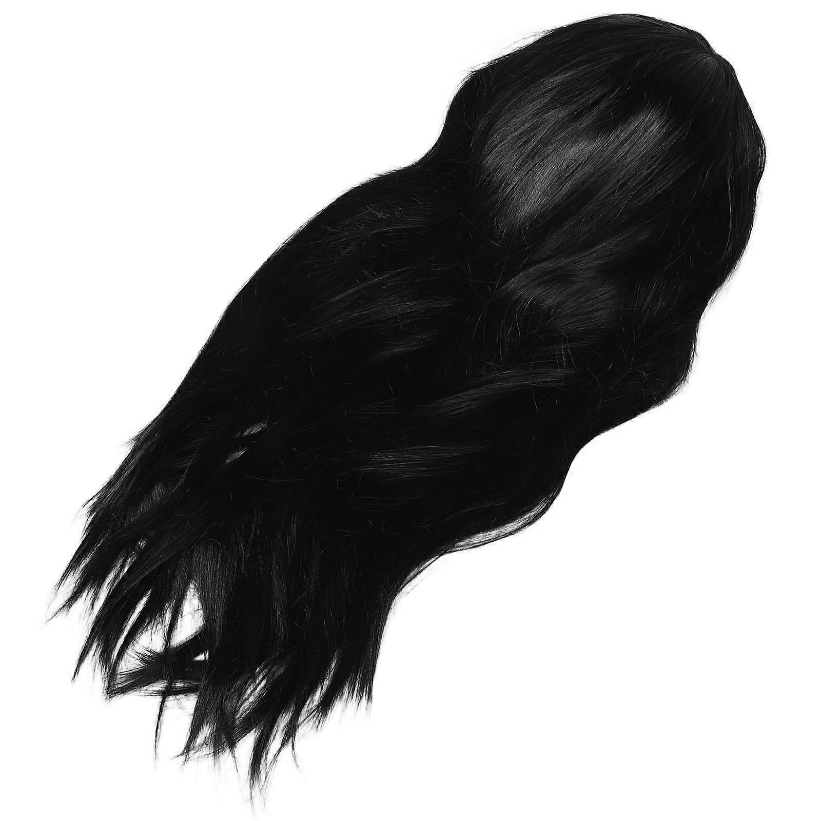 Synthetic Role Playing Wig with Braid Extension, Middle Parting, Heat Resistant Wire, Costume Hairpiece for Dress Up Events