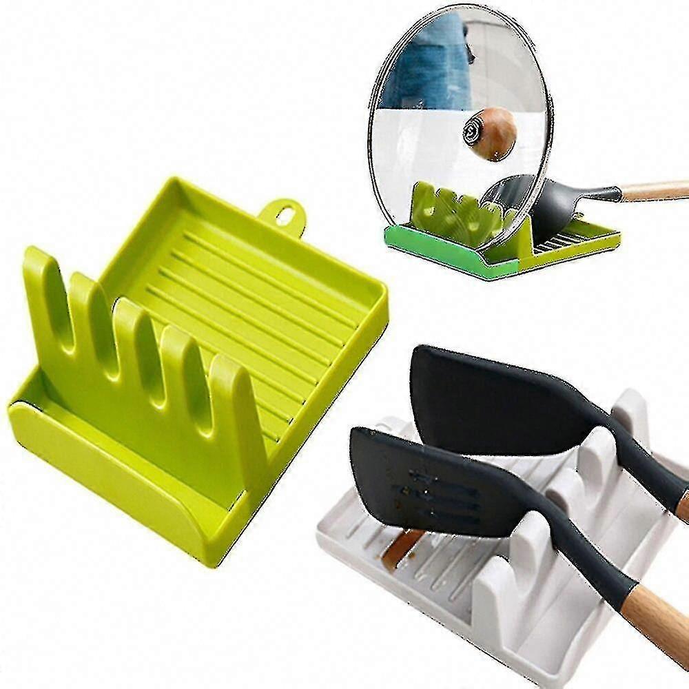2pcs Pot Lid Holder Shelf Spoon Rack Kitchen Organizer Storage Stand