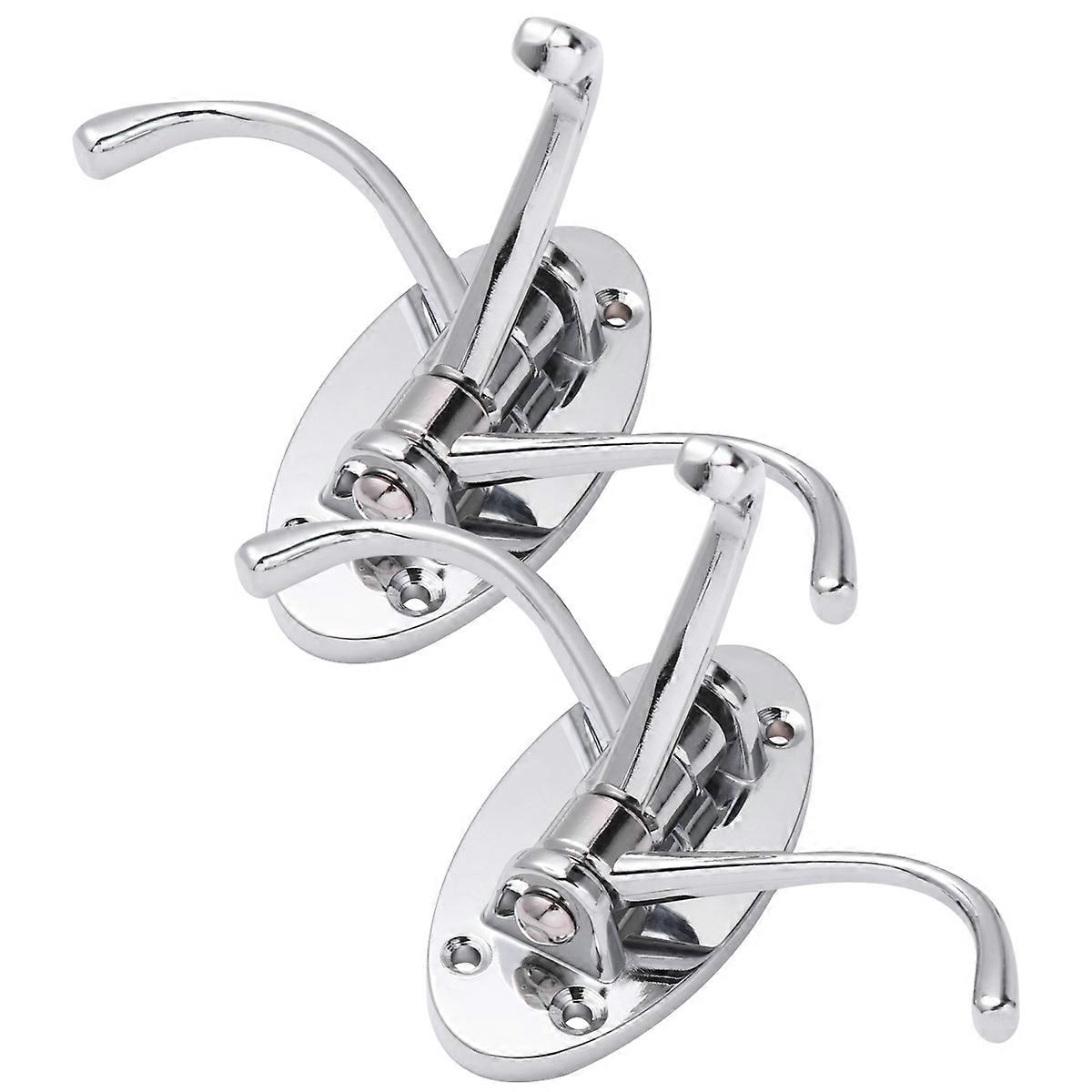 Drejelig Frakkehattekroge Vægmonterede Tredobbelte Drejekroge Holdbart foldedesign til badeværelse Køkken Soveværelse Brug