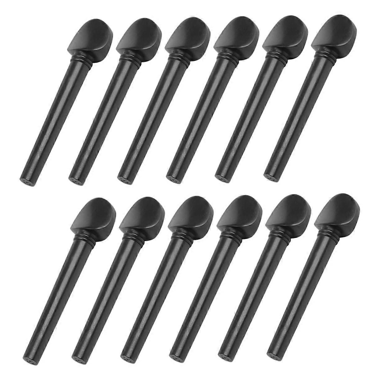Oud Pegs Practical Tuning Pegs Replacement of Tuning Pegs Stable Tuning Pegs for Oud Oud Accessories Oud Tuning Pegs Ebony Black Pack of 12