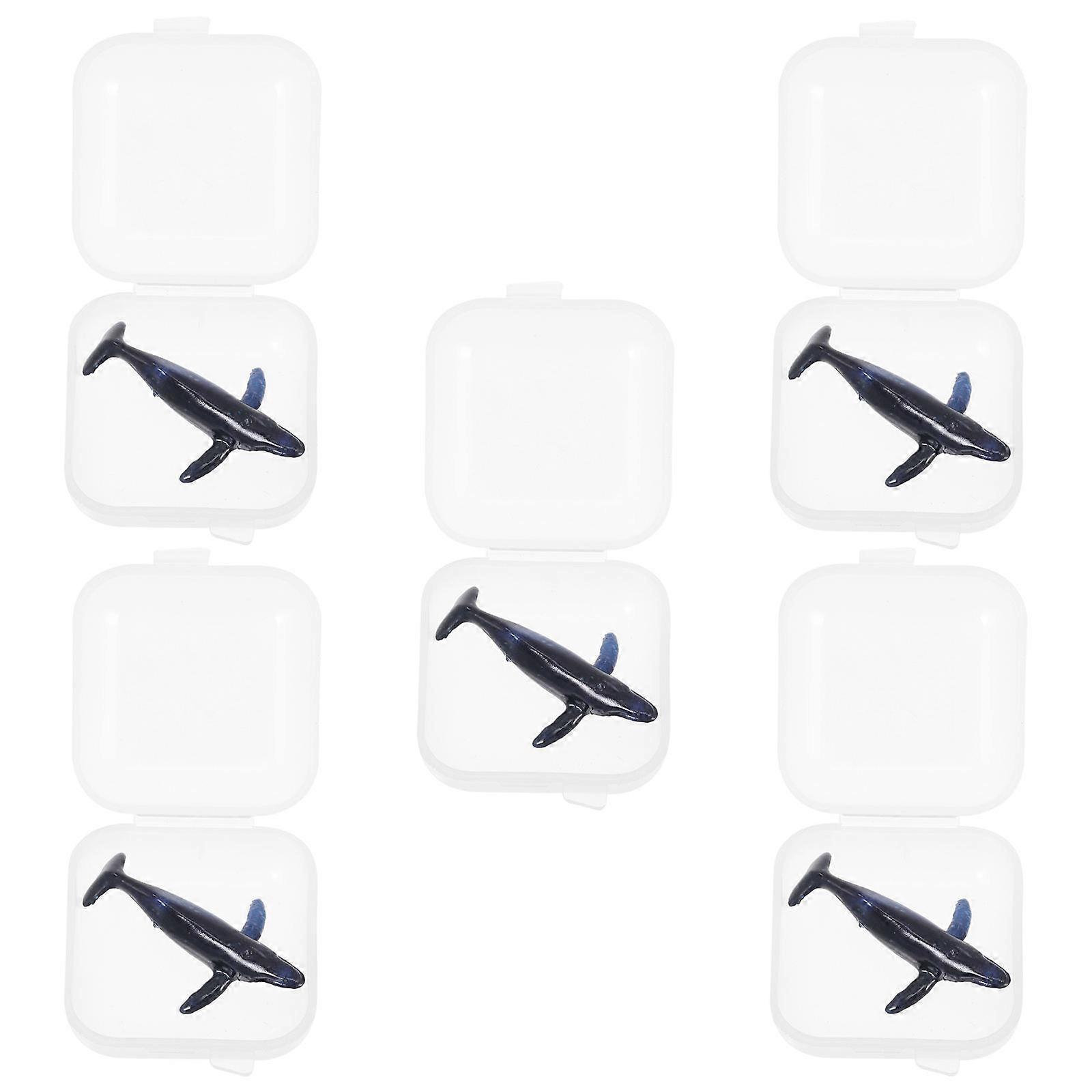 5pcs Mini Whale Models for DIY Epoxy Decorations – Realistic Ocean Micro Landscape, Easy to Clean & Store for Crafting Fun – Adult Use