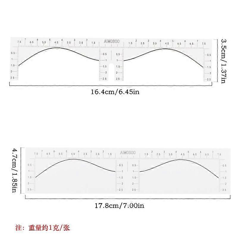 100pcs Eyebrow Ruler Stickers: Adhesive Brow Mapping Tools - Disposable Eyebrow Measurement Stencil For Diy Makeup Salon