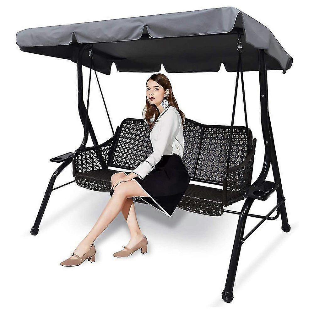 スイングハンモックガーデンスイング用ハンモック防水カバー、UVプロテクション(グレー、195 125 15 cm)