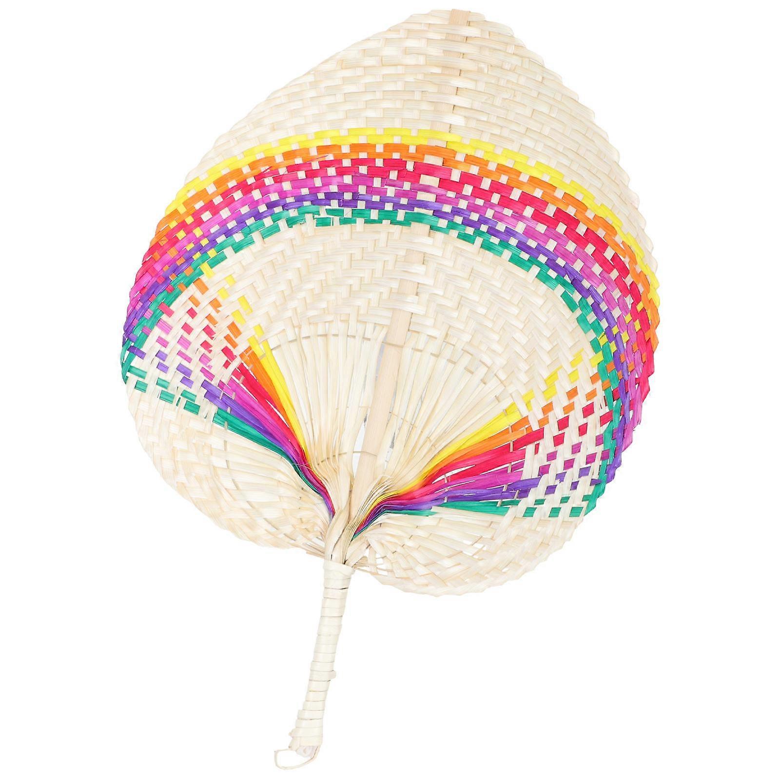 Bamboo Woven Fan Handmade Lightweight Wall Art Decor for Summer Parties, Beach, and Home Decoration