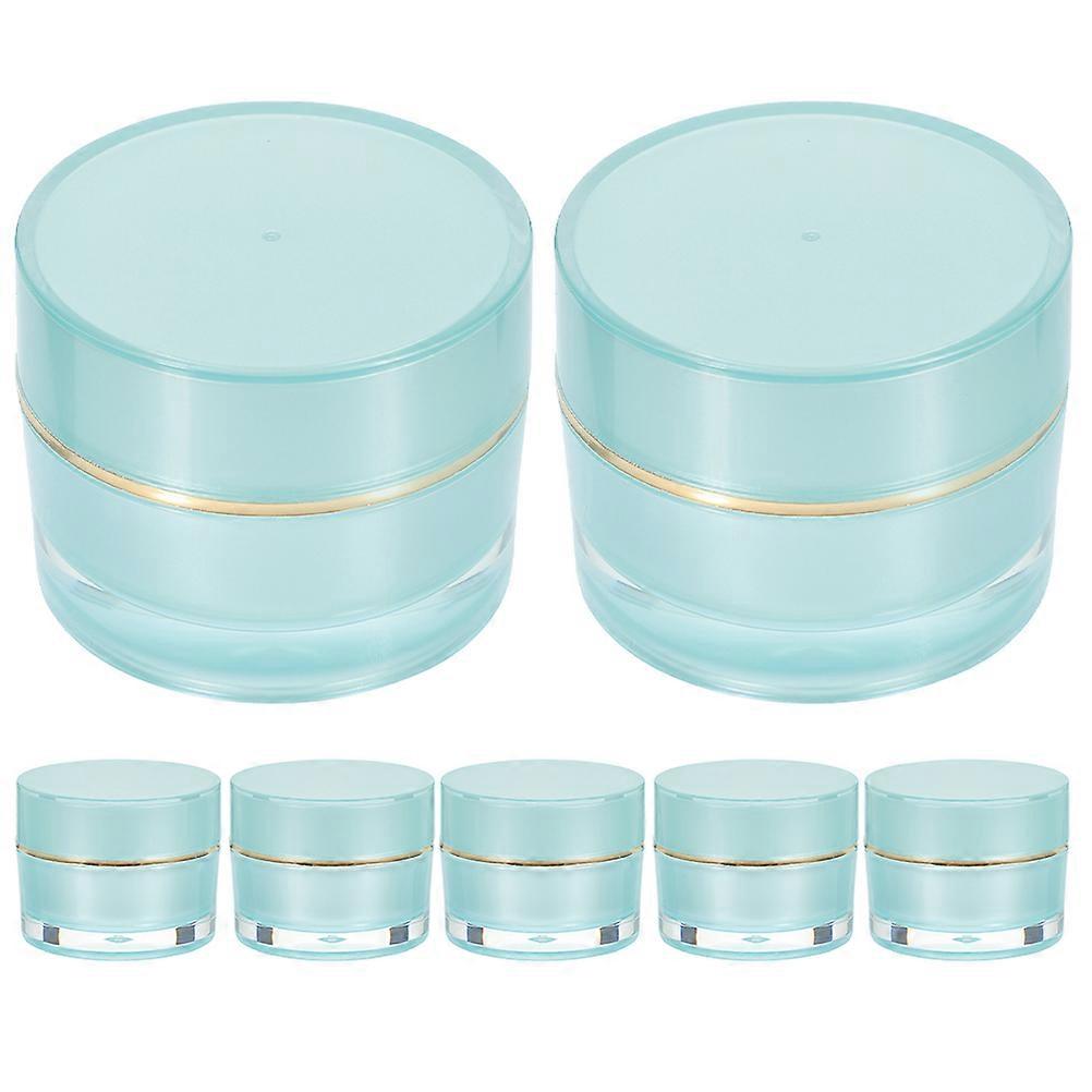 Travel Size Cream Jar 6Pcs Leak-Proof Round Storage Holder For Women Girls Light Green Refillable Containers