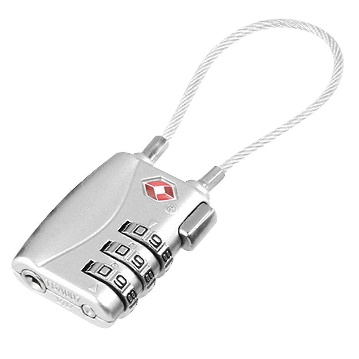 3 Digit Combination Lock Tsa Approved Locks Silver Combination Padlock with Tsa-Approved Security