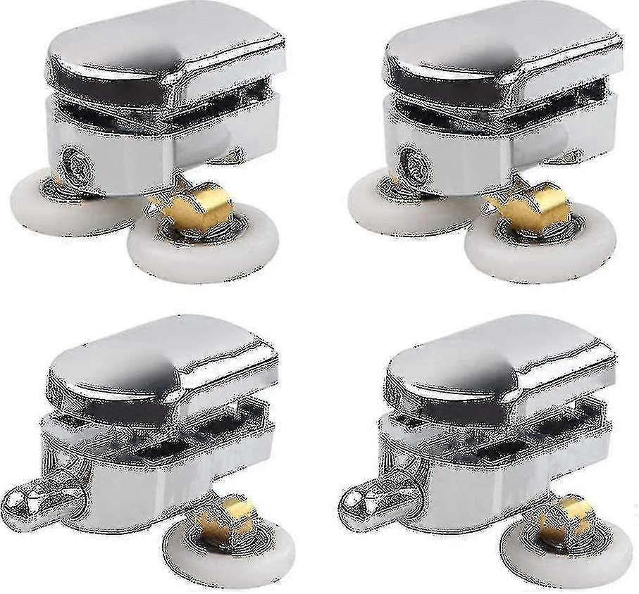 23mm Sliding Shower Door Rollers, Replacement Wheels (2 Upper + 2 Lower)