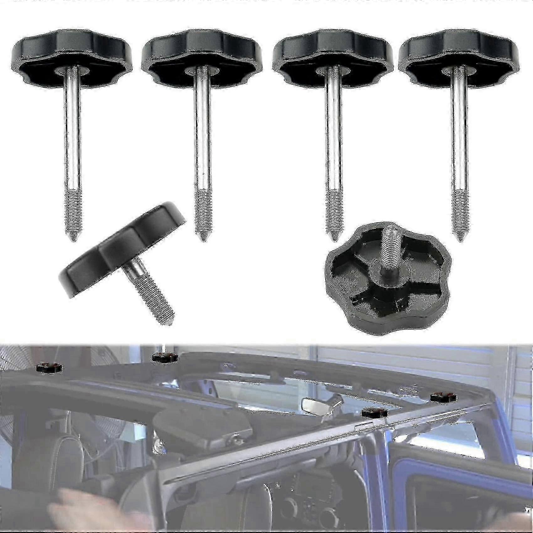 Jeep Wrangler JK 4-Door 2007-2018 Door Surround Knob Set with Soft Top Screws (4 Long and 2 Short) Edition 1107